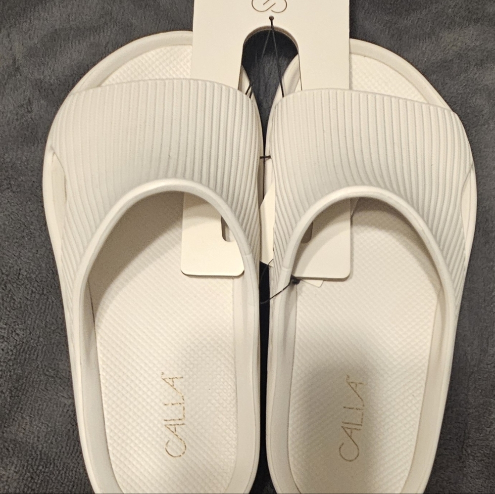 Calla Women's White Slide Sandals